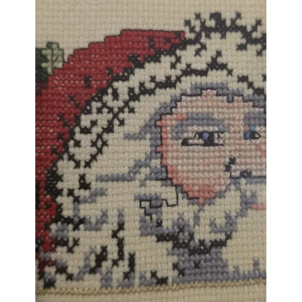 Christmas Twas the Night Before Christmas Needlepoint Wall Decor Handmade